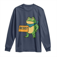 Retro Frog Resist Long Sleeve Shirt Free Portland Oregon Funny Cartoon Graphic - Wonder Print Shop