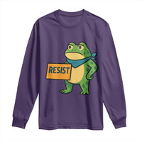 Retro Frog Resist Long Sleeve Shirt Free Portland Oregon Funny Cartoon Graphic - Wonder Print Shop