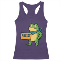 Retro Frog Resist Racerback Tank Top Free Portland Oregon Funny Cartoon Graphic - Wonder Print Shop