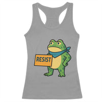 Retro Frog Resist Racerback Tank Top Free Portland Oregon Funny Cartoon Graphic - Wonder Print Shop