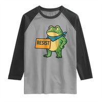 Retro Frog Resist Raglan Shirt Free Portland Oregon Funny Cartoon Graphic - Wonder Print Shop