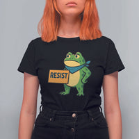 Retro Frog Resist T Shirt For Women Free Portland Oregon Funny Cartoon Graphic - Wonder Print Shop