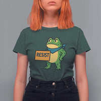 Retro Frog Resist T Shirt For Women Free Portland Oregon Funny Cartoon Graphic - Wonder Print Shop