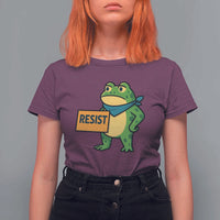 Retro Frog Resist T Shirt For Women Free Portland Oregon Funny Cartoon Graphic - Wonder Print Shop