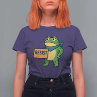 Retro Frog Resist T Shirt For Women Free Portland Oregon Funny Cartoon Graphic - Wonder Print Shop