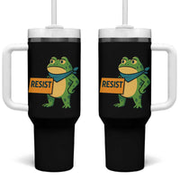 Retro Frog Resist Tumbler With Handle Free Portland Oregon Funny Cartoon Graphic - Wonder Print Shop