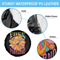 Retro Free Portland Patriotic Spare Tire Cover Oregon Freedom Trippy 70s Mushroom Graphic - Wonder Print Shop