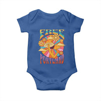 Retro Free Portland Patriotic Baby Onesie Oregon Freedom Trippy 70s Mushroom Graphic - Wonder Print Shop