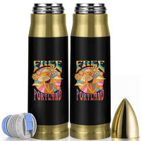 Retro Free Portland Patriotic Bullet Tumbler Oregon Freedom Trippy 70s Mushroom Graphic - Wonder Print Shop