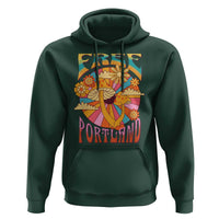 Retro Free Portland Patriotic Hoodie Oregon Freedom Trippy 70s Mushroom Graphic - Wonder Print Shop