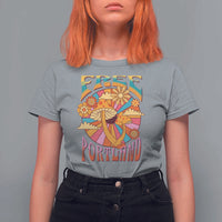 Retro Free Portland Patriotic T Shirt For Women Oregon Freedom Trippy 70s Mushroom Graphic - Wonder Print Shop