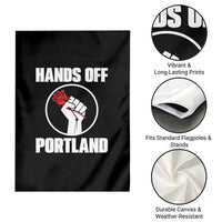 Hands Off Portland Garden Flag Rose Fist Oregon Freedom Fighter - Wonder Print Shop