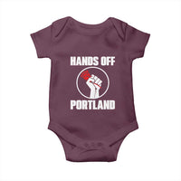 Hands Off Portland Baby Onesie Rose Fist Oregon Freedom Fighter - Wonder Print Shop