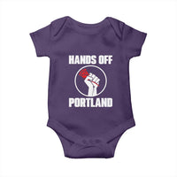 Hands Off Portland Baby Onesie Rose Fist Oregon Freedom Fighter - Wonder Print Shop
