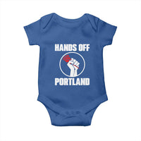 Hands Off Portland Baby Onesie Rose Fist Oregon Freedom Fighter - Wonder Print Shop