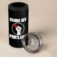 Hands Off Portland 4 in 1 Can Cooler Tumbler Rose Fist Oregon Freedom Fighter - Wonder Print Shop