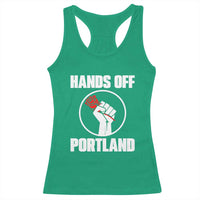 Hands Off Portland Racerback Tank Top Rose Fist Oregon Freedom Fighter - Wonder Print Shop
