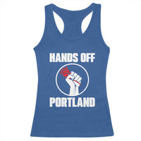 Hands Off Portland Racerback Tank Top Rose Fist Oregon Freedom Fighter - Wonder Print Shop
