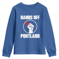 Hands Off Portland Youth Sweatshirt Rose Fist Oregon Freedom Fighter - Wonder Print Shop