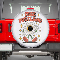 Retro Daisy Free Portland Spare Tire Cover Oregon Freedom Fighter Flower Groovy Graphic - Wonder Print Shop