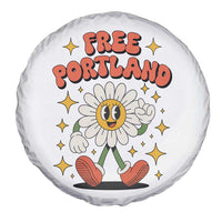 Retro Daisy Free Portland Spare Tire Cover Oregon Freedom Fighter Flower Groovy Graphic - Wonder Print Shop