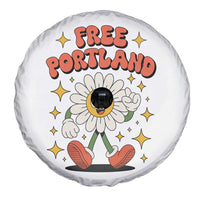 Retro Daisy Free Portland Spare Tire Cover Oregon Freedom Fighter Flower Groovy Graphic - Wonder Print Shop