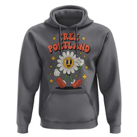 Retro Daisy Free Portland Hoodie Oregon Freedom Fighter Flower Groovy Graphic - Wonder Print Shop