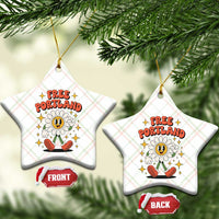 Retro Daisy Free Portland Ceramic Ornament Oregon Freedom Fighter Flower Groovy Graphic - Wonder Print Shop