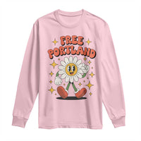 Retro Daisy Free Portland Long Sleeve Shirt Oregon Freedom Fighter Flower Groovy Graphic - Wonder Print Shop