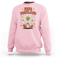 Retro Daisy Free Portland Sweatshirt Oregon Freedom Fighter Flower Groovy Graphic - Wonder Print Shop