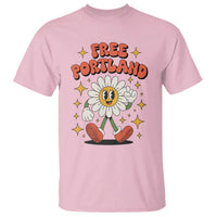 Retro Daisy Free Portland T Shirt Oregon Freedom Fighter Flower Groovy Graphic - Wonder Print Shop