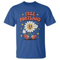 Retro Daisy Free Portland T Shirt Oregon Freedom Fighter Flower Groovy Graphic - Wonder Print Shop