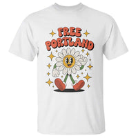 Retro Daisy Free Portland T Shirt Oregon Freedom Fighter Flower Groovy Graphic - Wonder Print Shop