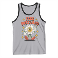 Retro Daisy Free Portland Tank Top Oregon Freedom Fighter Flower Groovy Graphic - Wonder Print Shop