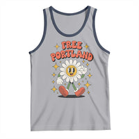 Retro Daisy Free Portland Tank Top Oregon Freedom Fighter Flower Groovy Graphic - Wonder Print Shop