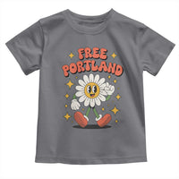 Retro Daisy Free Portland Toddler T Shirt Oregon Freedom Fighter Flower Groovy Graphic - Wonder Print Shop