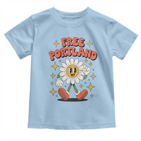 Retro Daisy Free Portland Toddler T Shirt Oregon Freedom Fighter Flower Groovy Graphic - Wonder Print Shop
