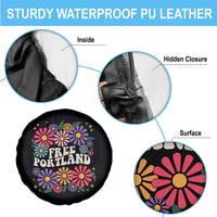 Retro Groovy Free Portland Spare Tire Cover Oregon Freedom Fighter Peaceful Hippie 70s Style - Wonder Print Shop