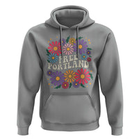 Retro Groovy Free Portland Hoodie Oregon Freedom Fighter Peaceful Hippie 70s Style - Wonder Print Shop