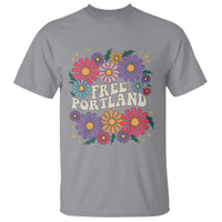 Retro Groovy Free Portland T Shirt Oregon Freedom Fighter Peaceful Hippie 70s Style - Wonder Print Shop