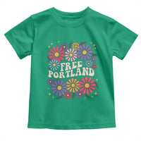 Retro Groovy Free Portland Toddler T Shirt Oregon Freedom Fighter Peaceful Hippie 70s Style - Wonder Print Shop