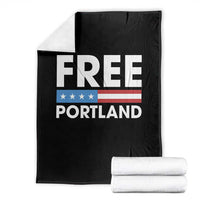 Free Portland Patriotic Throw Blanket Bold Political Statement American Flag - Wonder Print Shop
