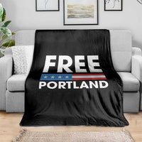 Free Portland Patriotic Throw Blanket Bold Political Statement American Flag - Wonder Print Shop