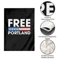 Free Portland Patriotic Garden Flag Bold Political Statement American Flag - Wonder Print Shop