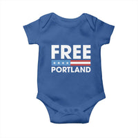 Free Portland Patriotic Baby Onesie Bold Political Statement American Flag - Wonder Print Shop