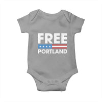Free Portland Patriotic Baby Onesie Bold Political Statement American Flag - Wonder Print Shop