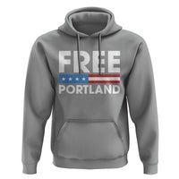 Free Portland Patriotic Hoodie Bold Political Statement American Flag - Wonder Print Shop