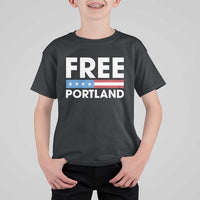 Free Portland Patriotic T Shirt For Kid Bold Political Statement American Flag - Wonder Print Shop