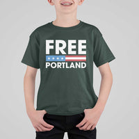 Free Portland Patriotic T Shirt For Kid Bold Political Statement American Flag - Wonder Print Shop