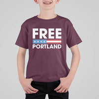 Free Portland Patriotic T Shirt For Kid Bold Political Statement American Flag - Wonder Print Shop